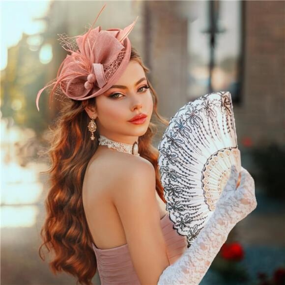 Small Tea Party Hat - Pink - Picture 1 of 6